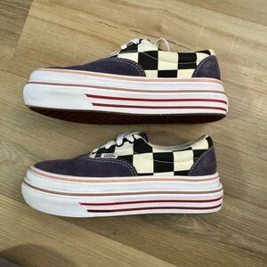 New Women’s Vans Super Comfy Cush Era Purple Velvet Platform Sneakers Size 5.5